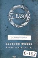 Gleason-Gleason No 16 Hypoid Generator, Operating Instructions Manual-#16-No. 16-01